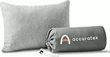ACCURATEX Camping Kissen Memory Foam-100% Baumwolle Atmungsaktiver Bezug, Komprimierbares Reisekissen,Camping&Reisezubehör-Kleines Rucksackkissen-Camping Essentials zum Schlafen, Grau