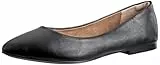 Amazon Essentials Damen Ballerinas mit spitzem Zehenbereich, Schwarz Kunstleder, 40 EU
