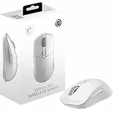 MSI VERSA 300 WIRELESS WHITE Gaming-Maus – 8000 DPI, symmetrisch, Kailh-Mikroschalter 30 Millionen Klicks, 6 Tasten, 50 Stunden Akkulaufzeit, 1 ms Latenz, RGB, 60 g – kabelgebunden/kabellos