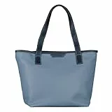 TOM TAILOR Leora Damen Shopper Umhängetasche Reißverschluss Groß Blau
