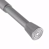 Verstellbare Vorhangstange 80 bis 125 cm (Silber) Duschvorhangstange Ø10/13 mm ohne Bohren, schrauben oder kleben - Spannstange zum klemmen