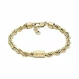 Armani Exchange Herren-Gliederarmband Edelstahl goldfarben, AXG0124710