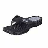 chung shi Unisex Zori Zehentrenner, Schwarz/Grau, 39/40 EU (M)