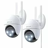 ieGeek 2K Überwachungskamera Aussen WLAN, PTZ Outdoor IP Kamera überwachung außen, WiFi Dome Camera mit Farbiger Nachsicht, Bewegungserkennung,Mensch Bewegungsmelder, Zwei-Wege-Audio (2PCS)