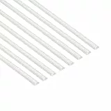 D-Line 20x10mm Kabelkanal, 8m Packung, halbrundes Profil, Selbstklebende Kabelabdeckung, überstreichbar, Kabelmanagement – 8X 20mm (B) x 10mm (H) x 1 Meter Länge – Weiß