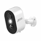 ANRAN 2K HD Überwachungskamera Aussen Akku, 3MP Batteriebetriebene Kamera Outdoor mit PIR-Bewegungserkennung, Spotlight, Farbnachtsicht, 2-Wege-Audio
