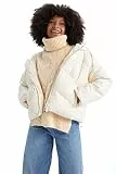 DeFacto Gesteppt Mantel Für Damen Steppjacke für Damen Ecru,XL