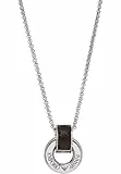 Emporio Armani Herren-Edelstahl-Halskette mit Karabinerverschluss, Sonic Silber