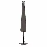 Classic Accessories Ravenna Garden Schirmabdeckung, Dunkles Taupe/Grau/Espresso (Durchmesser: 335 cm)