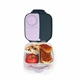 b.box Mini Brotdose für Kinder mit Fächern | Bento Box, 3 Fächer (2 Auslaufsicher) | Lunchbox für Gerichte & Snacks | Platz für Ganzes Obst | BPA-frei
