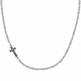 Morellato Cross Herren Halskette aus Stahl, schwarz IP - SKR61