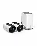 eufy Security S330 eufyCam 3, überwachungskamera aussen, 4K kabellose überwachungskamera solar 2+1 mit Gesichtserkennung K.I., Farbige Nachtsicht, Erweiterbarer Speicher 16TB, Gebührenfreie Nutzung