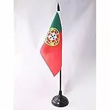 AZ FLAG - Tischflagge Portugal - 15x10 cm - Portugiesische Tischfahne 10 x 15 Cm - Flaggen