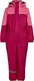 Color Kids Kids Coverall 1 Colorblock - Cooler wasserdichter Kinder Schneeanzug, Größe 92 - Farbe Pink Peacock