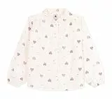Petit Bateau Mädchen A0CPT Langarmbluse, Ecru/Mehrfarbig, 6 Jahre