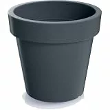 Prosperplast Blumentopf Pflanztopf Übertopf | 58,2 x 52,3 cm | rund | Kunststoff | Anthrazit | Innen - und Außenbereich geeignet | UV- und Frostbeständig