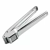 GEFU Knoblauchpresse AGLIO | Edelstahl-Knoblauchdrücker mit schwenkbarem Siebeinsatz, Profi-Qualität