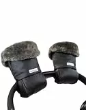 7AM Enfant Stroller Warmmuffs - Handwärmer mit Frostschutz, Kälteschutz, wasserabweisende und warme Handschuhe aus gewachster Baumwolle für Kinderwagen, Buggy- und Babyschale Griff (Waxed)