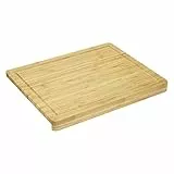 alpina Schneidebrett über Arbeitsplatte – mit Saftrille – 45 x 35 x 3,5 cm – Bambus, Braun