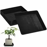 Cabilock 12 Stücke Blumentopf Untersetzer Kunststoff Pflanze Untertassen Rechteckige Blumenuntersetzer Pflanzkübel Untertopf Blumentopf Unterteller Tablett für Indoor Outdoor Garten Balkon