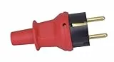 Kopp Schutzkontakt-Stecker mit Knickschutztülle, rot, 173012042