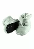 Sterntaler Babystiefel aus Microfleece, Unisex - Baby Schuhe mit rutschfester Sohle und Kordelstopper - Winterschuhe aus Teddyflausch - gefüttert, steingrün, 16