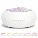 SALKING Aroma Diffuser, 250ml Ultraschall Öl Aromatherapie Diffusor für ätherische Öle, Raumbefeuchter Elektrisch Duftlampe, 7 Farbe Weiß Holzmaserung Diffusor für Zuhause Büro Oder Yoga