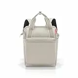 reisenthel allrounder R herringbone sand – Rucksack und Tragetasche in einem – Mit Stecklasche für Reisetrolleys