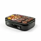 Philips Tischgrill 3000 Series – Große Grillfläche, 2400 W Schnellaufheizung, 5 Temperaturstufen, Antihaftbeschichtung, Einfache Reinigung (HD6210/95)