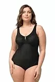 Ulla Popken Damen Bodyforming-body Body, schwarz, 115D