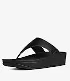 Fitflop Damen LULU Toe Post-Leather Zehenstütze Sandalen, Schwarz (Schwarz 001), 38 EU