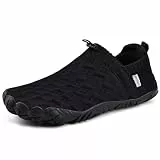 WateLves Barfußschuhe Traillaufschuhe Herren Damen Leichte Indoor Outdoor Zehenschuhe Minimalistische Unisex(Schwarz 42)