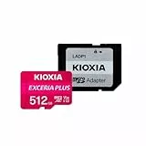 KIOXIA Exceria Plus MicroSDXC 512GB UHS-I V30 Clase 10 + Adaptador SD