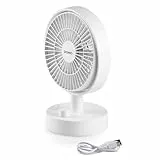 DOMO DO8151 Tischventilator Mini mit USB-C – Tischventilator mit Akku bis 8h – 10 Stufen & Natürliche Brise – Oszillation – Kompakt für Büro, Schlafzimmer & Reisen