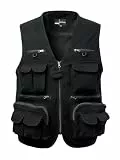 Oralidera Angelweste für Herren Ärmellos Weste Hundesport Freizeit Fotoweste Sommer Herrenwesten Werkzeugweste, Schwarz, XL