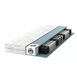 BMM Matratze 90x200 cm Ortho Medic Taschenfederkernmatratze Härtegrad H4/Öko-Tex Zertifiziert/ergonomische 7 Zonen Matratze Höhe 21 cm/Matratzen produziert in Deutschland