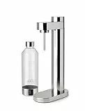 Stelton Brus Wassersprudler mit flasche, Premium Carbonator für Wasser mit CO2 - Einstellbare Sprudelstärke - Skandinavischem Design, Edelstahl