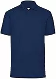Fruit of the Loom Herren Poloshirt Gr. L, blau (marineblau)