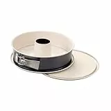 Dr. Oetker Springform mit Flach- und Rohrboden Ø 28 cm BACK-TREND, Kuchenform mit 2 Böden, runde Backform aus Stahl mit keramisch verstärkter Antihaft-Beschichtung (creme/anthrazit), Menge: 1 Stück