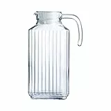 Luminarc ARC 30629 Quadro Krug, Kühlschrankkrug mit Deckel, 1.7 Liter, Glas, transparent, 1 Stück