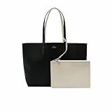 Lacoste Einkaufstasche für Damen, 1 Stück, Noir Farine, One Size, Zeitgenössisch