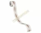 A.S. Création selbstklebende Bordüre Stick ups glatt 5,00 m x 0,05 m beige braun Made in Germany 282224 2822-24