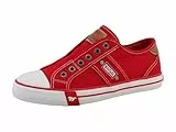 MUSTANG Damen Sneaker Ziernähte Slipper Gummizug 26M0242008, Größe:38 EU, Farbe:Rot