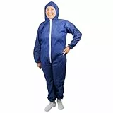 ARNOMED 10x Schutzanzug Einweg XXXL, Einwegoverall, Einweganzug, Einweg Maleranzug & Lackieranzug, Staubschutzanzug, Maleroverall & Asbest Glaswolle Schutzanzug, Einmalanzug Blau