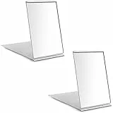 Redamancy 2pcs Taschenspiegel, 8,5x5cm Reisespiegel, Klappbar Spiegel Klein, Ultradünn Kleiner Spiegel, Taschenspiegel Klein, Geeignet für Reisen, Schule, Büro Camping und Make-Up