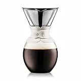 BODUM Pour Over Kaffeemaschine mit Permanentfilter, gebrochenes Weiß, 1,5 l