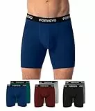FORVEVO 6er Pack Lang Unterhosen Männer Bauwolle,Atmungsaktiv Boxershorts Herren Lang Bein,Weiche Elastisch Unterwäsche,Sport Unterhosen Männer(Multicolor01,Gr.2XL)