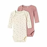 Name It Buttercream Hearts Baby Long Sleeve Body 2 Units 24 Months