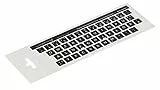 Lacerto® | 13x13mm Deutsche Aufkleber für PC/Laptop & Notebook Tastaturen mit mattem kratzfestem Laminat, Germany Keyboard Stickers QWERTZ | Farbe: Schwarz