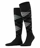 Burlington Herren Kniestrümpfe King M Kh Baumwolle lang gemustert 1 Paar, Grau Grey 3985, 40-46